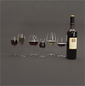 Bottles and Glasses of wine